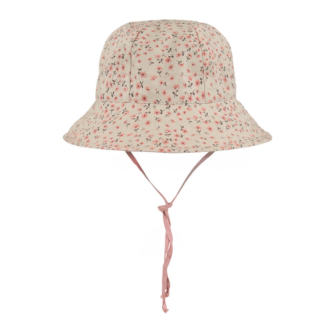 Bedhead Hats linen hat for girls with flowers 